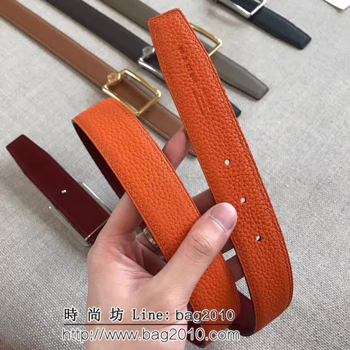 愛馬仕HERMES REVERSIBLE LEATHER STRA 官網同步 原版皮高端男士皮帶 HHG1542
